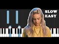 Billie Eilish - Wish You Were Gay (SLOW EASY PIANO TUTORIAL)