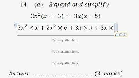 Expand and Simplify  - Q14a AQA 2009 Higher Non-Calc