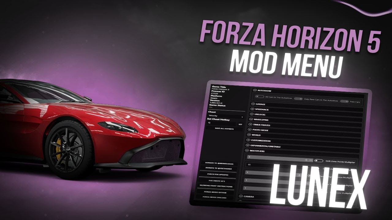 Forza Horizon 5 Mod Menu [2025] | Free Forza Horizon 5 Cheats | FH 5 Hack Menu