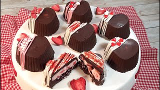 Heart Shaped Chocolate With Raspberry Filling | Valentine's Day Recipe