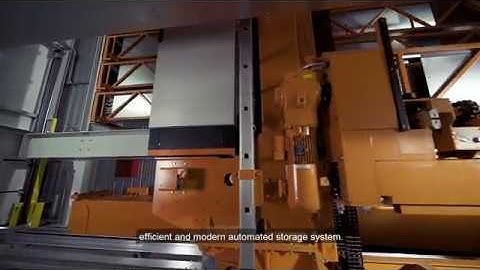 Storage of pipes and profiles - stacker crane provides warehouse stocks under control