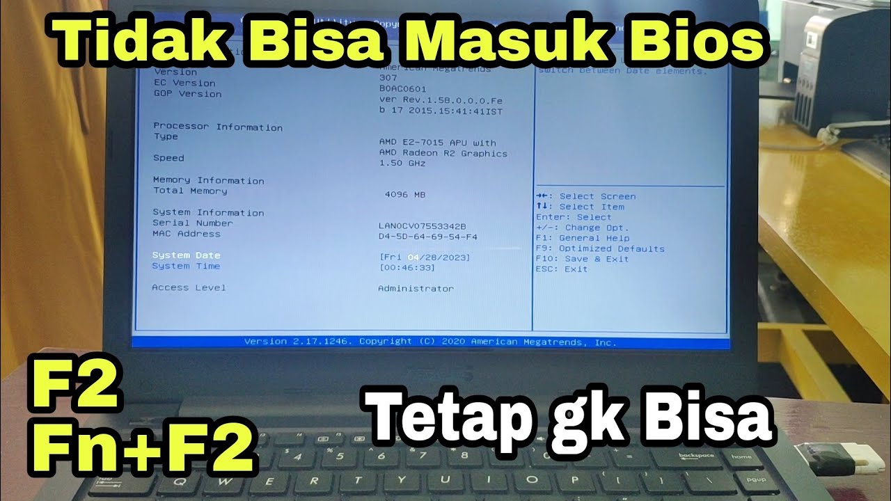 Tutorial Mengatasi Laptop Asus yang Tidak Bisa Masuk ke Bios YouTube