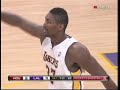 Trevor Ariza loses shoe, Ron Artest tosses it into the stands