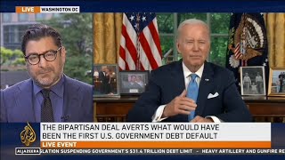 Biden claims bipartisan victory in reaching a deal to avoid US default