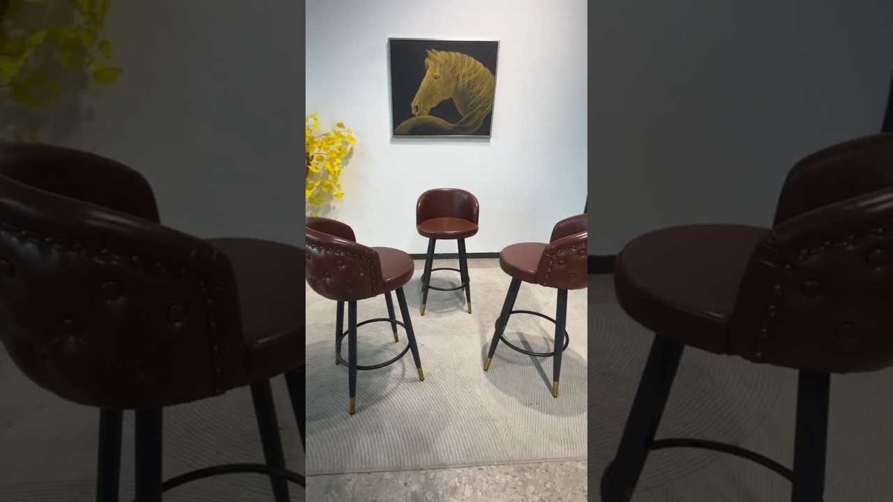 Choose This Bar Chair! High Back Supports Waist + Anti-Slip Footrest, Comfortable for Long Sitting