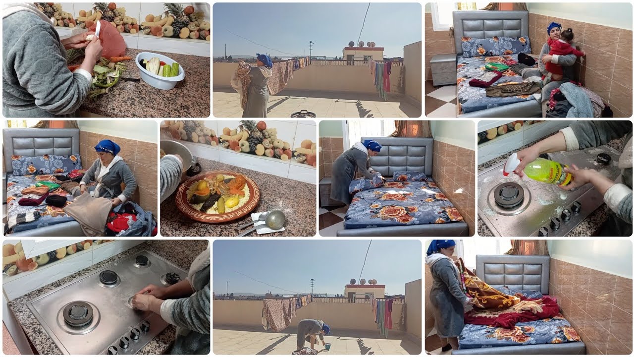 روتين بلا خاطر الحمد لله🥹🤲على كل حال كانقاوم على قبل بناتي سبحان من بيتها😔فشان وصبحها فشان