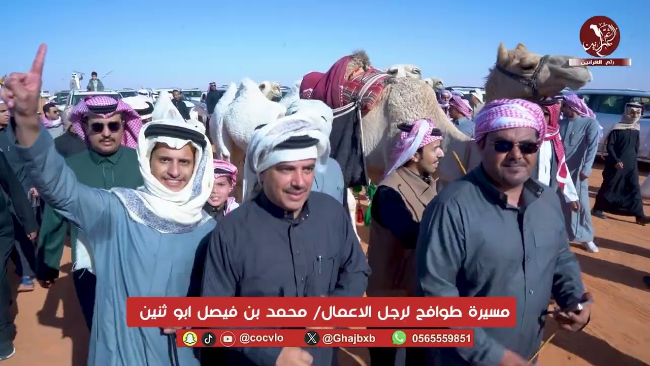 مسيرة طوافح لرجل الاعمال/ محمد بن فيصل ابو ثنين مهرجان الملك عبدالعزيز للإبل النسخه 10