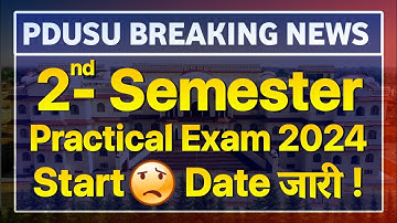 BA/BSC/BCOM Second Semester Practical exam 2024 start | Pdusu update
