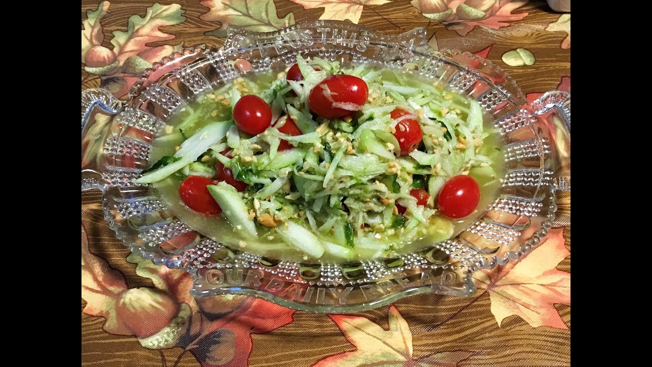Asian Style Spicy Chayote Salad Recipe ေဂၚရခါးသီးသုပ္ခ်ဥ္ငံစပ္ YouTube