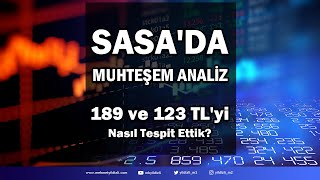 SASA'da MUTEŞEM ANALİZ: 189 ZİRVE ve123  DİP SEVİYESİNİ NASIL TESPİT ETTİK?