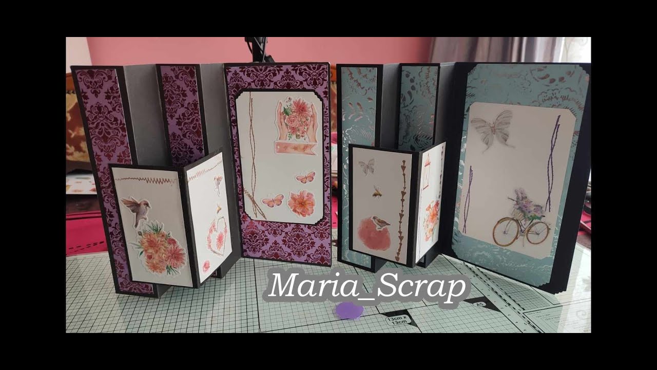#SCRABOOKING 🌺#TARJETAS EFECTO 3D MUY BONITAS Y FÁCIL DE HACER 💝