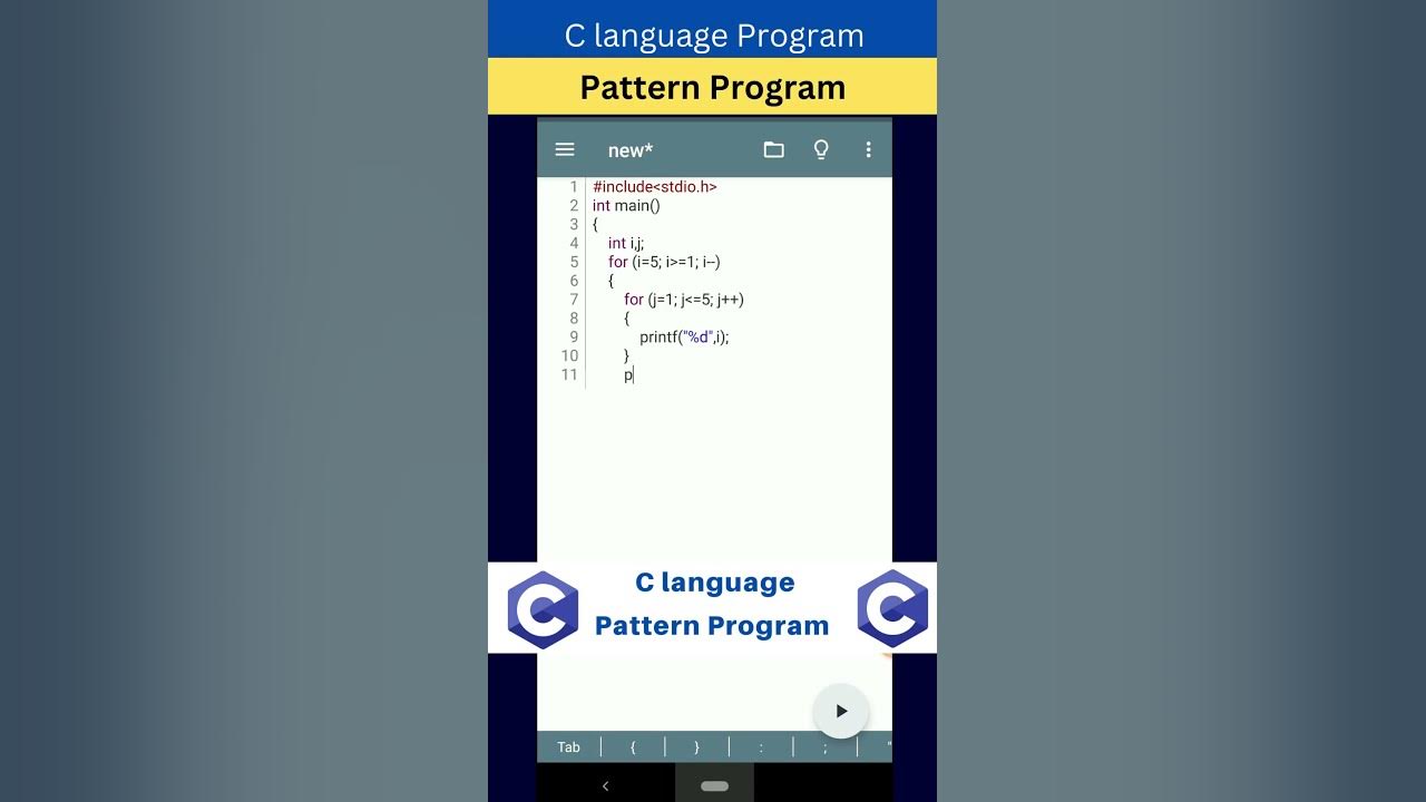 pattern-program-in-c-language-pattern-program-1-c-language-programming