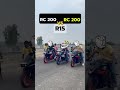 yamaha R15 vs rc 200 drag race #automobile #motovlo #motorcycle #trendingreels