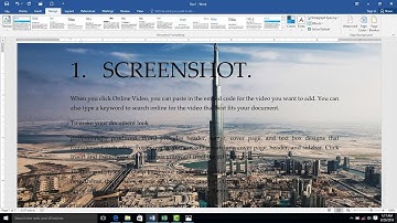 12th video MS Word,s 2016. Illustrations Group, (Screenshot,Rabin).