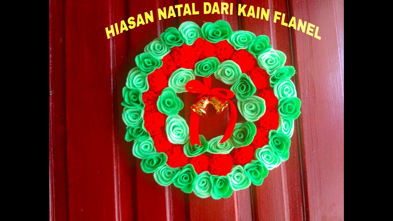 DIY MEMBUAT HIASAN  NATAL DARI  KAIN  FLANEL  YouTube