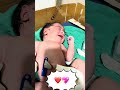 New born baby first cleaning #love