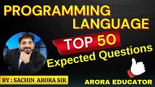 Programming Language | Top 50 Questions | Programming Most Expected Questions | By-Sachin Arora Sir screenshot 3