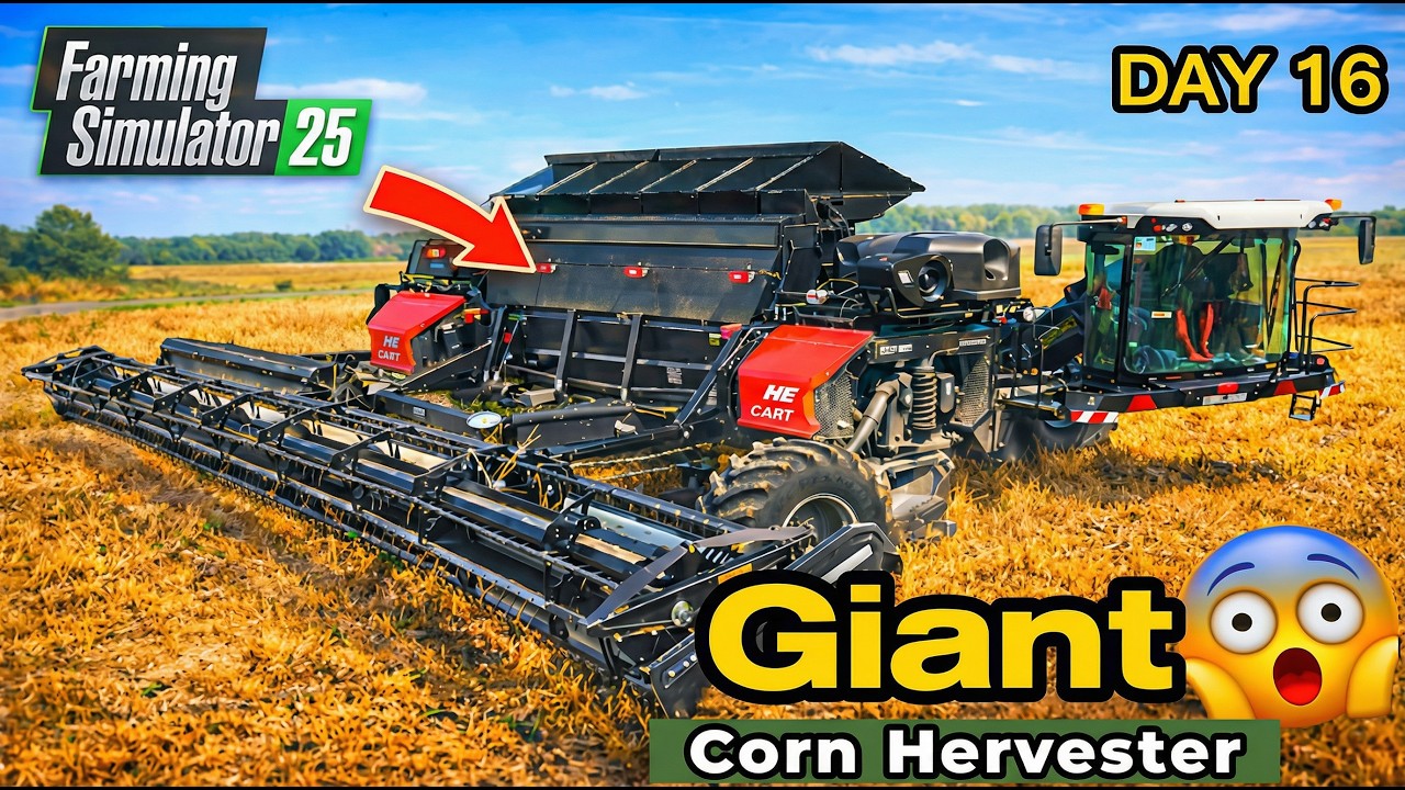 World’s Biggest Corn Harvester in FS 25?! 🌽🚜| Farming Simulator 25