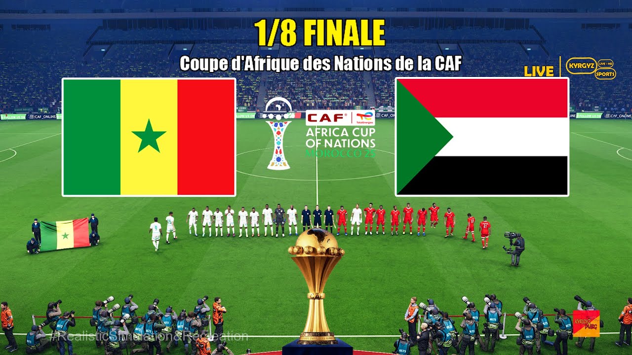 SÉNÉGAL vs SOUDAN 1/8 DE FINALE | Coupe d'Afrique des Nations CAF | Prédiction complète du match PES