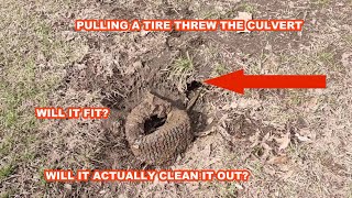 HOW TO CLEAN OUT CULVERT PIPES WITH TIRES by OKLAHOMA OFF-GRID 244,815 views 1 year ago 11 minutes, 15 seconds