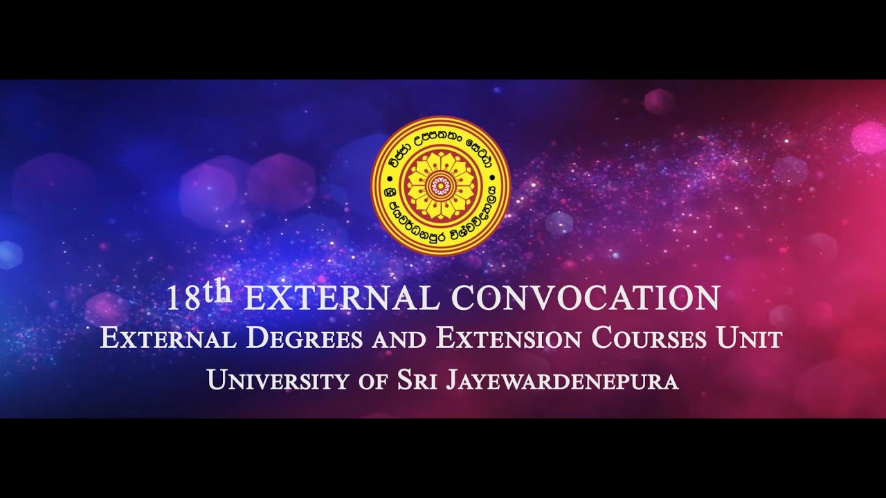 18th External Convocation - Session 01 - YouTube