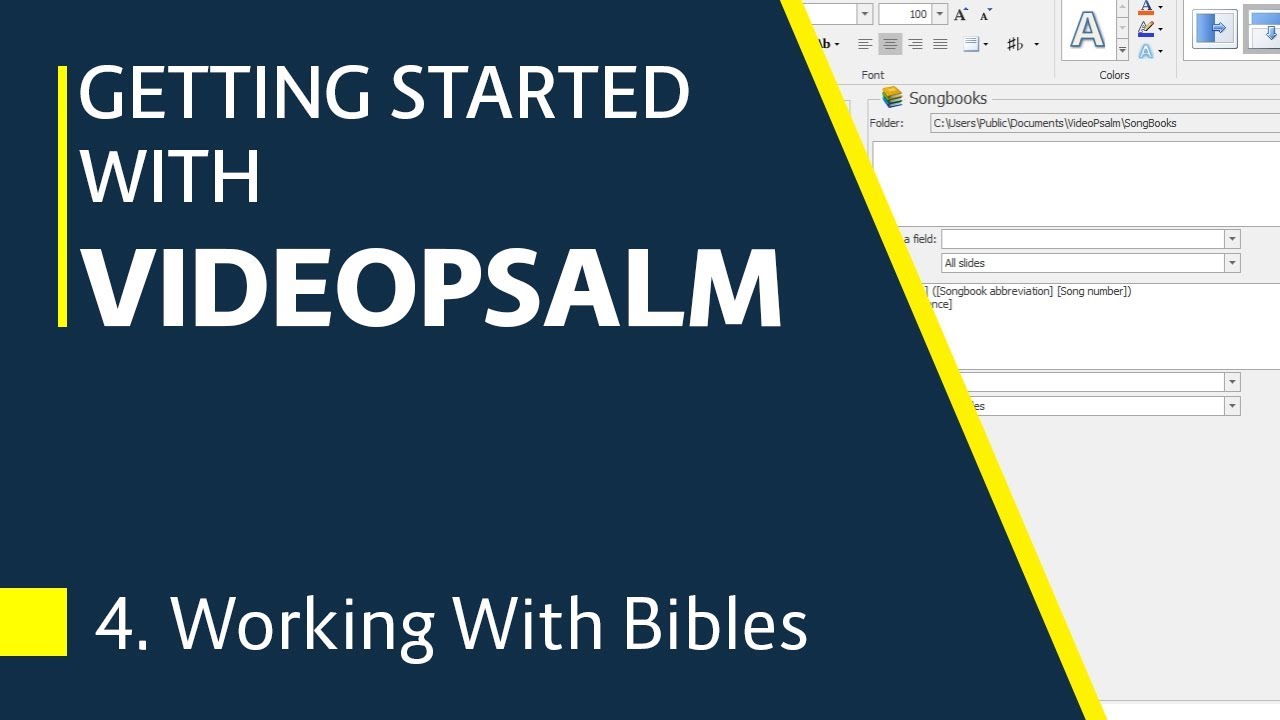 Getting Started with VideoPsalm Tutorial 4 Working with Bibles YouTube