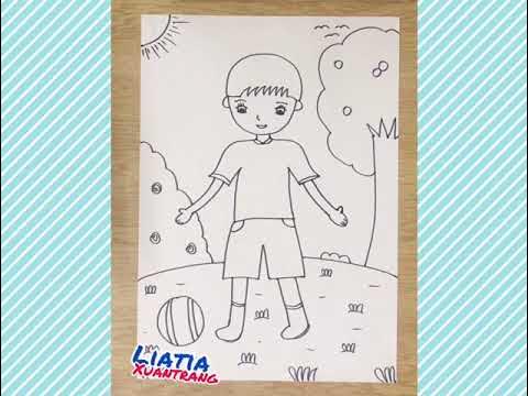 Vẽ học sinh bé trai đơn giản | How to draw boy easy | Cách vẽ ...