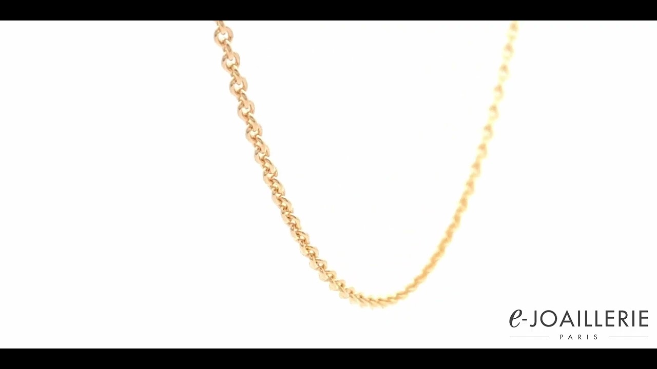 Chaîne En Or Jaune 18 Carats – 50 Cm, Neuve Avec étiquettes Mondepetit