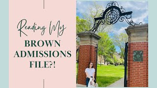 READING MY BROWN ADMISSIONS FILE