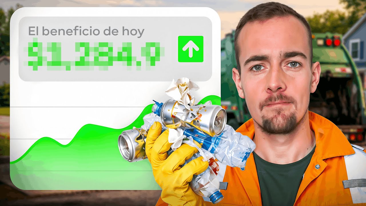 Pasé 1 día recolectando latas y botellas por dinero
