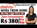 Work From Home Jobs | Dish TV Recruitment 2021 | Work From Home Job|Jobs at Home | Salary 52,000