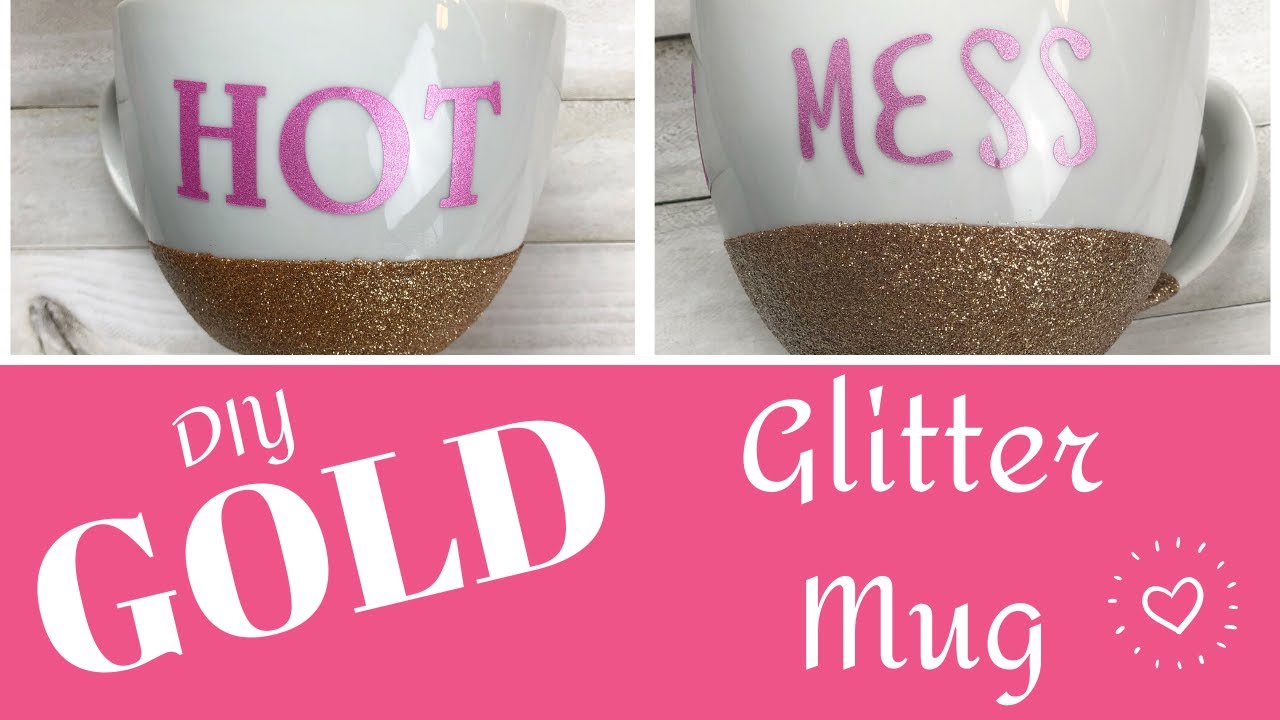 Easy DIY Glitter Mug YouTube