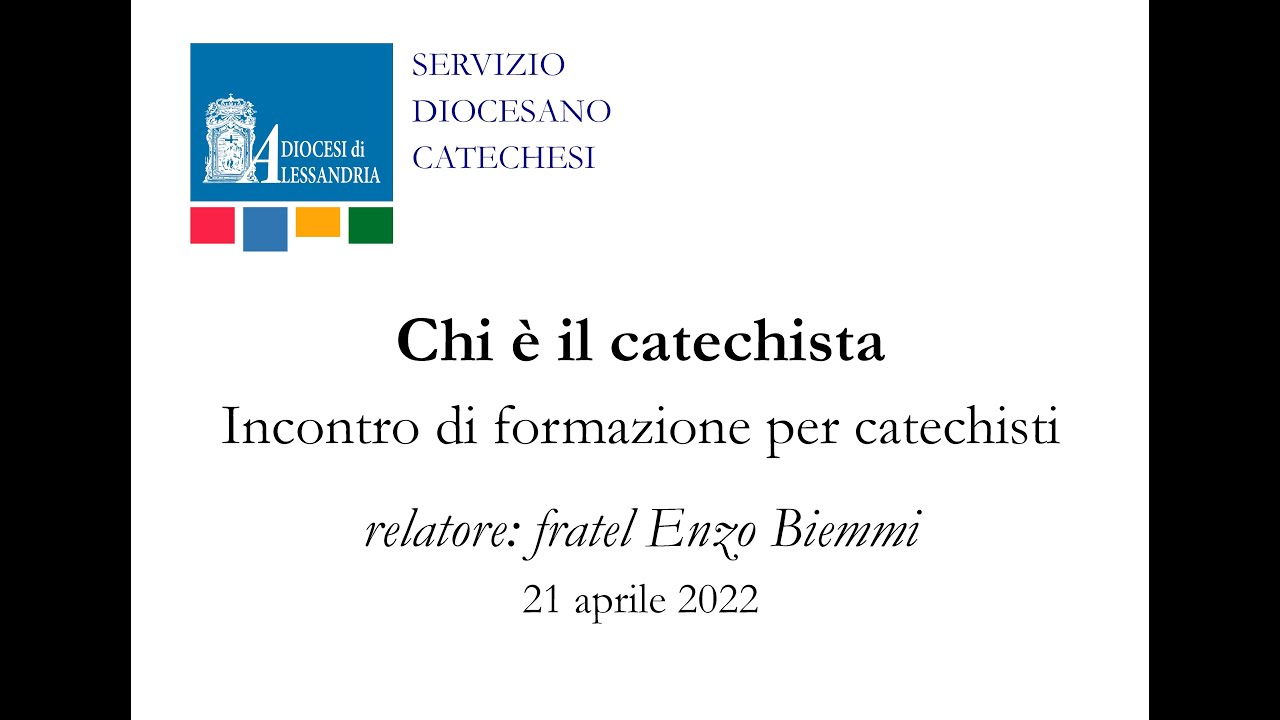 Formazione Catechisti Chi è il catechista? YouTube