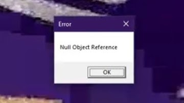 Null Object Reference