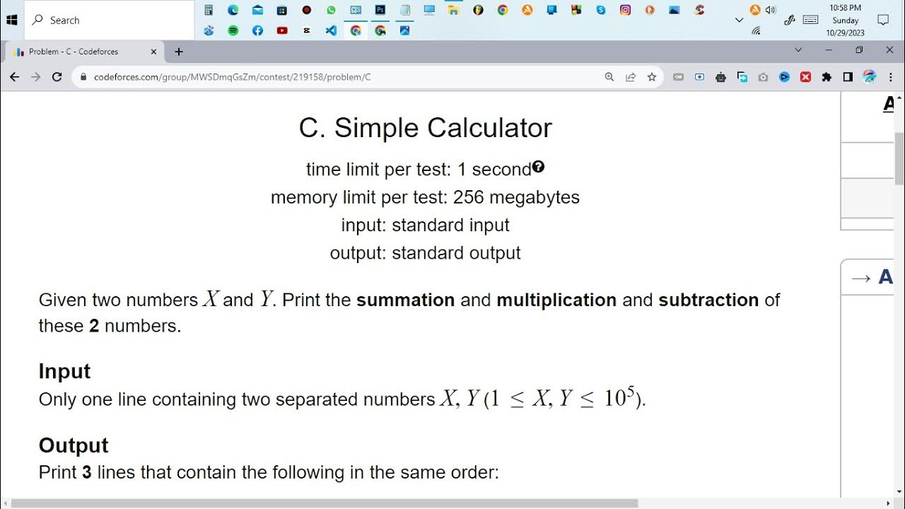 (Simple Calculator Codeforces) Codeforces Sheet 1 Problem C viral 