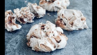 朱古力蛋白霜脆餅食譜簡易做法｜Chocolate Meringue ...