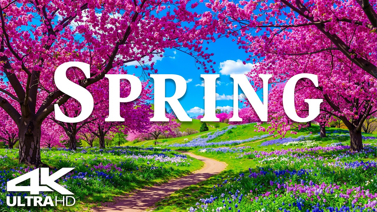 Spring Reborn in 4K 🌸 Blooming Landscapes, Gentle Light & Peaceful Piano Calm | Video 4K UHD