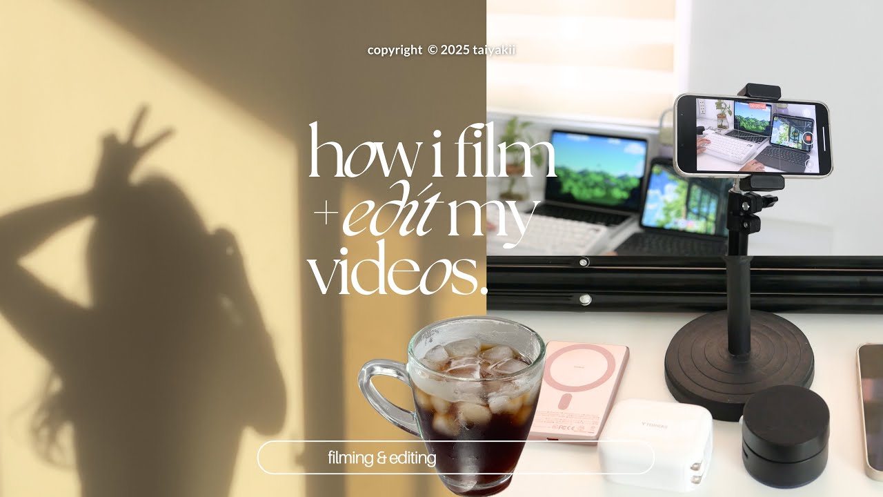 how i film and edit my vlogs 📷 🌱| my filming setup 🎞️, products + tools I use 🫧, editing app💻