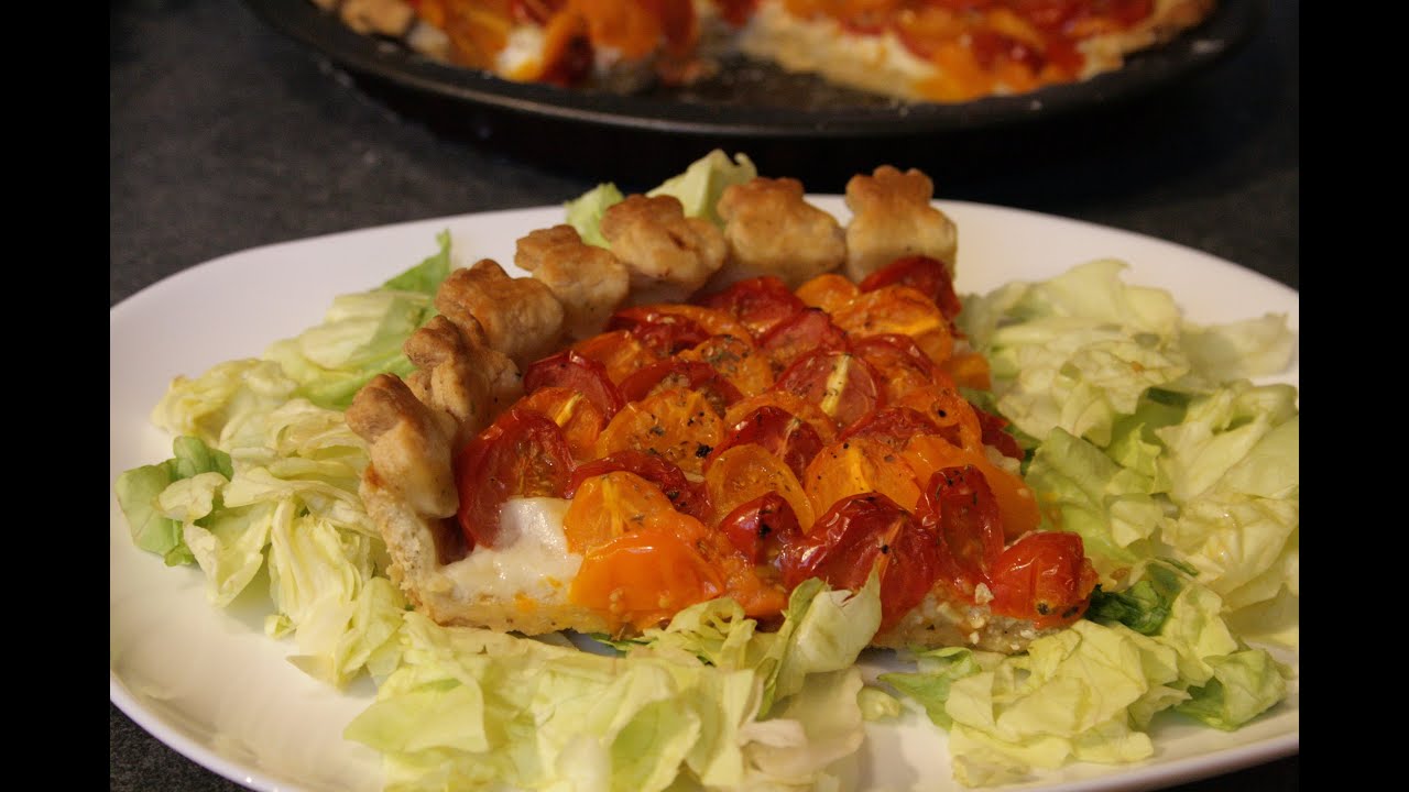 Tarte aux tomates cerises et chèvre