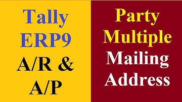 Multiple Mailing Details of Ledger  in Tally ERP9 | Ledger Multiple Mailing Details Tally ERP 9