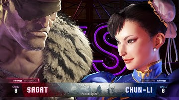 SEASON 3 Sagat vs Chun-Li (CPU8 vs CPU8) series 1