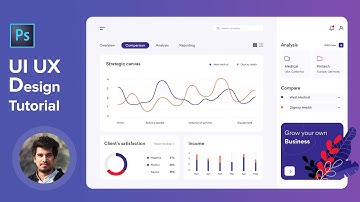 Web ui ux design tutorial in photoshop 2021 - Analytics Dashboard