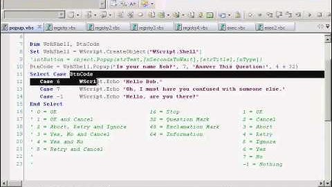 VBScript - WshShell (7a - 9)