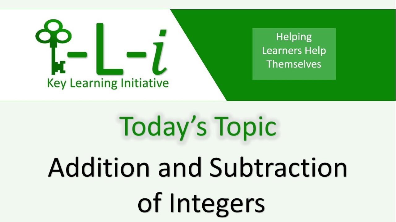 Adding and Subtracting Integers - YouTube