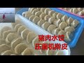 猪肉蔬菜水饺/Pork &amp; Vegetable Dumplings  | 用萝卜缨子包饺子 |  怎么用压面机擀饺子皮 （V003）