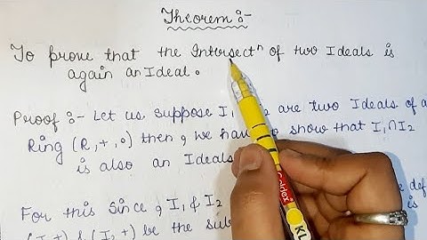 To prove that the Intersection of two Ideal is again an Ideal of a Ring R // Ring Theory
