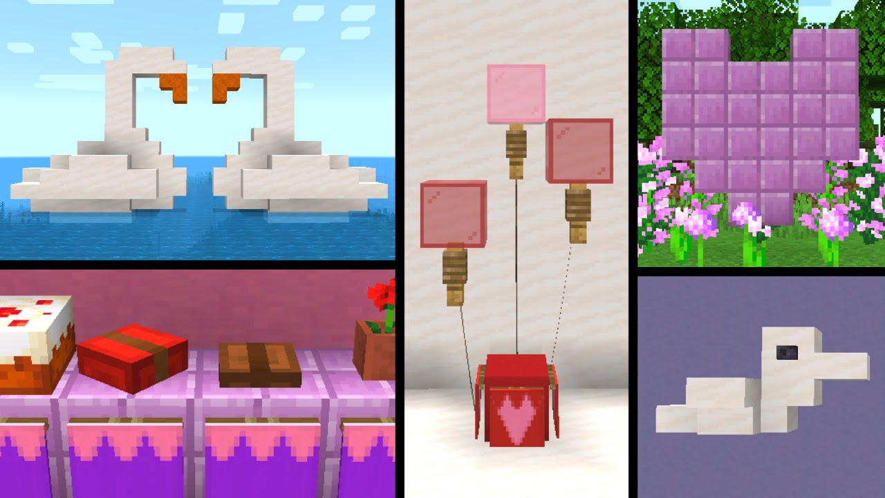 Minecraft 7 Valentine's Day Build Ideas YouTube