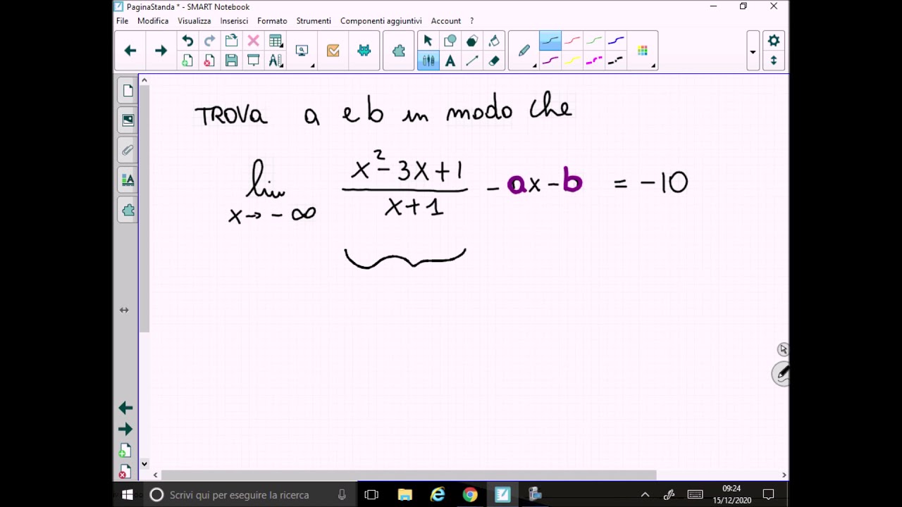 Esercizi Limiti con forme Indeterminate Trova i parametri a e b
