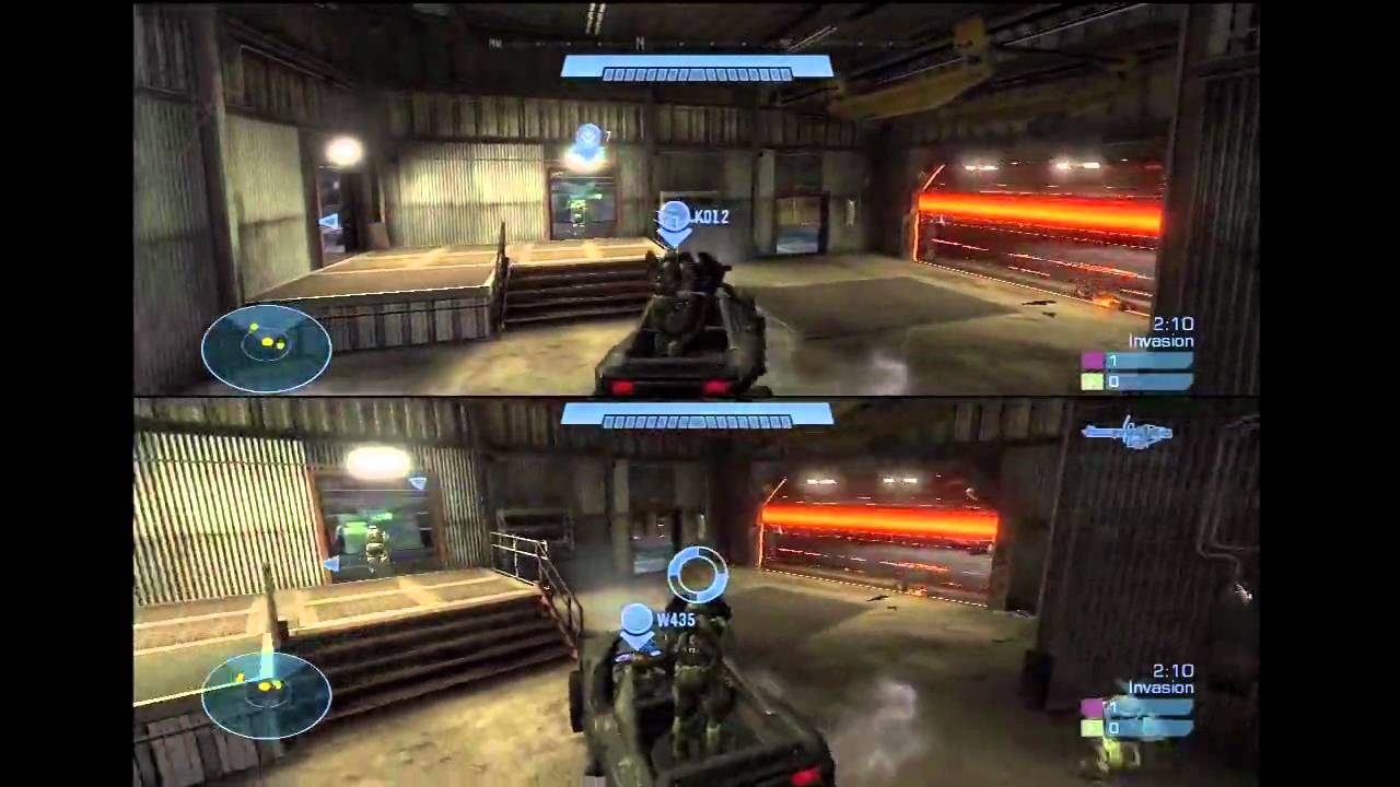 Игры на 2 игрока на одном пк. Halo 2 Split Screen. Halo сплит скрин. Halo 3 Xbox 360 Split Screen. Halo 4 Split Screen.