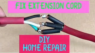 How to Repair Fix a Cut or Damaged Extension Cord SAFELY  DIY Electrical EASY SPLICE
